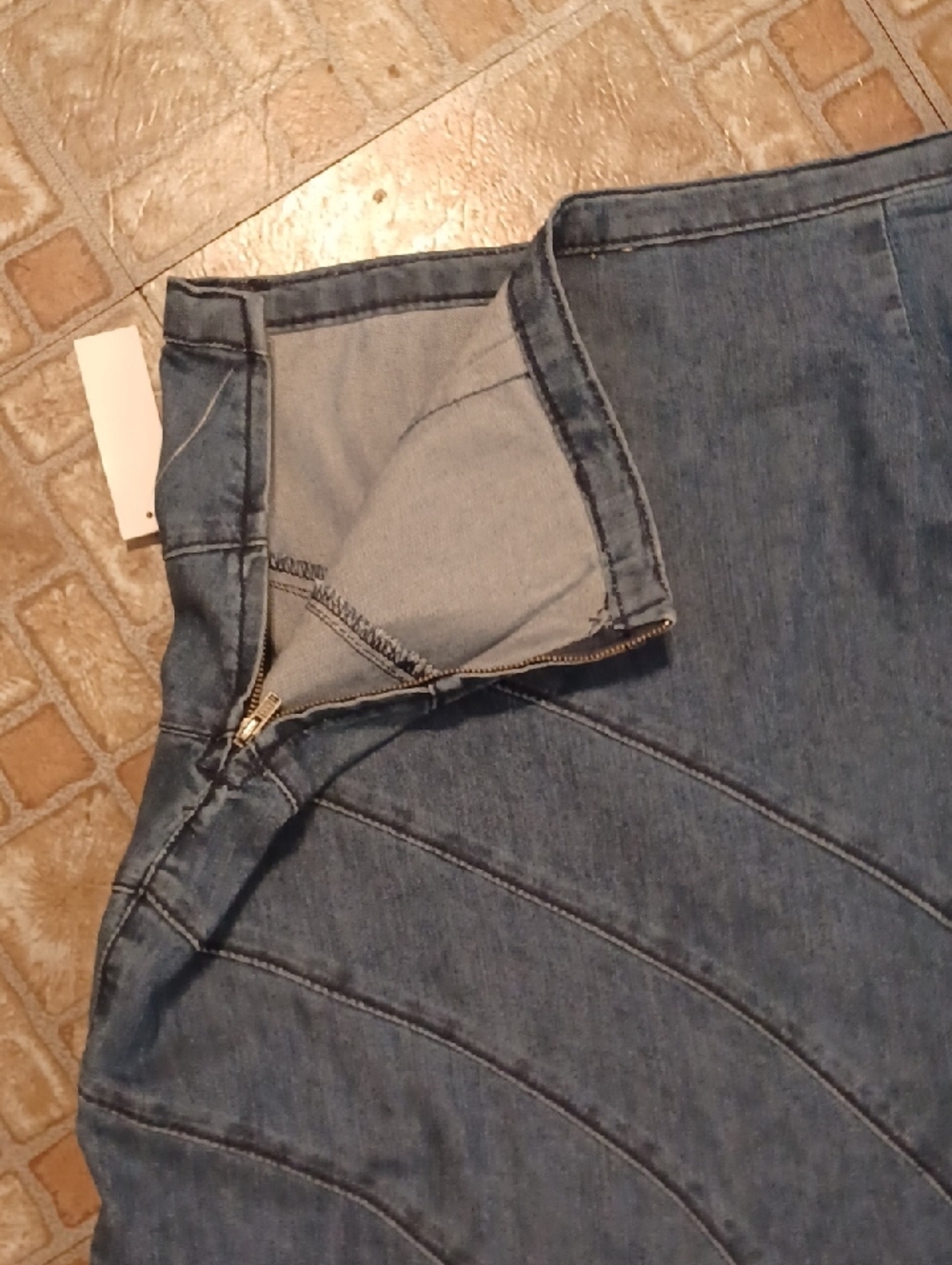 Christopher & Banks Denim A-Line Skirt - Blue Size 10 - Picture 4 of 4